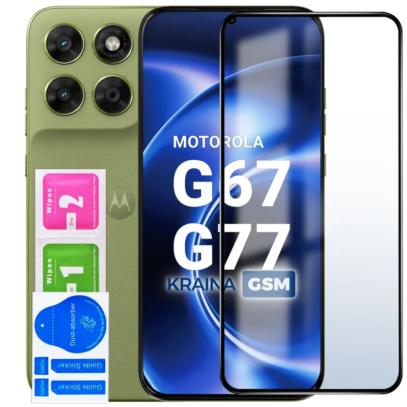 Szkło hartowane 5D do Motorola Moto G67 | G77 na cały ekran