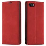 Etui do iPhone 7 | 8 | SE z klapką skórzane Velvet czerwone ze szkłem