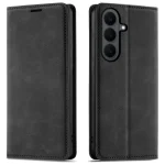Etui do Samsung Galaxy S26 FE z klapką skórzane Velvet czarne ze szkłem