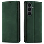 Etui do Samsung Galaxy S26 FE z klapką skórzane Velvet zielone ze szkłem