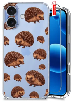 Etui do iPhone 16 przezroczyste różne wzory jesienne ze szkłem