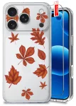 Etui do iPhone 17 Pro | 18 Pro przezroczyste różne wzory jesienne ze szkłem