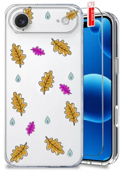 Etui do iPhone Air przezroczyste różne wzory jesienne ze szkłem