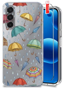 Etui do Samsung Galaxy A17 5G przezroczyste różne wzory jesienne ze szkłem