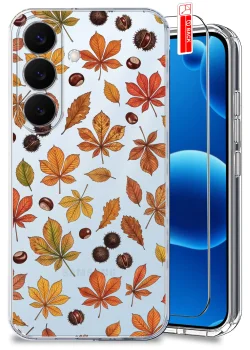 Etui do Samsung Galaxy S26 przezroczyste różne wzory jesienne ze szkłem