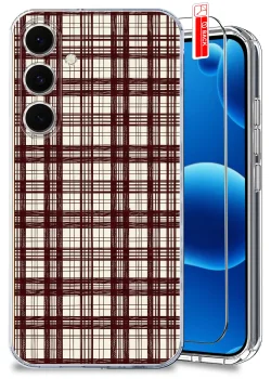 Etui do Samsung Galaxy S24 FE przezroczyste różne wzory jesienne ze szkłem