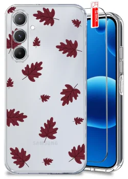 Etui do Samsung Galaxy A25 5G przezroczyste różne wzory jesienne ze szkłem
