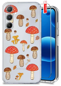 Etui do Samsung Galaxy A14 5G przezroczyste różne wzory jesienne ze szkłem