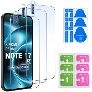 Zestaw 3 szkieł hartowanych do Xiaomi Redmi Note 17 4G | 5G