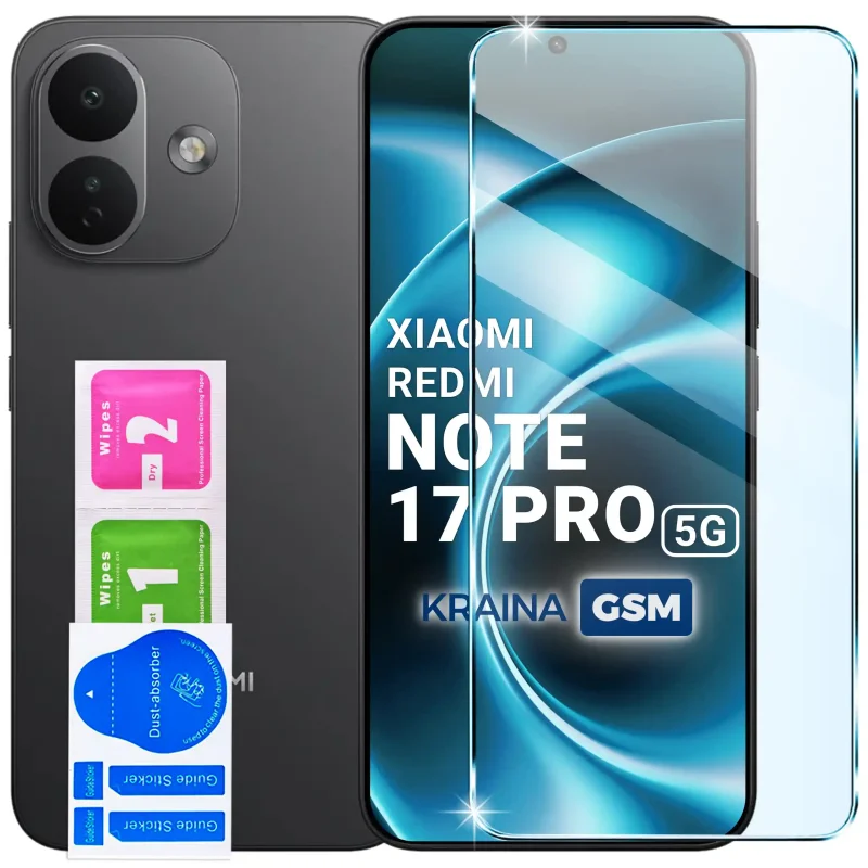 Szkło hartowane 9H do Xiaomi Redmi Note 17 Pro 4G | 5G z zestawem montażowym