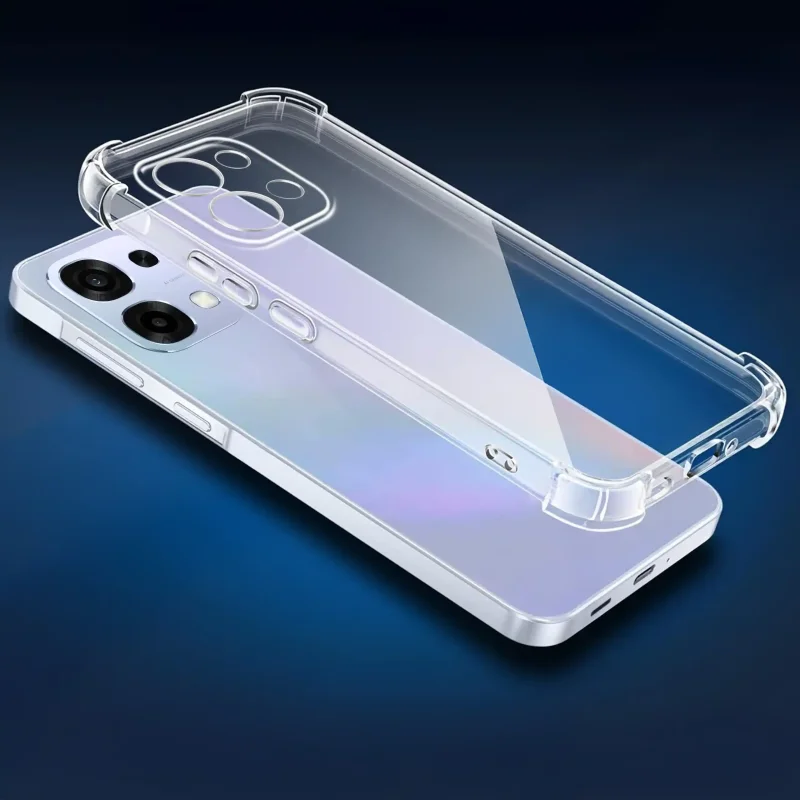 Elastyczne bezbarwne etui do Oppo A6 Pro 5G – ochrona plecków i krawędzi