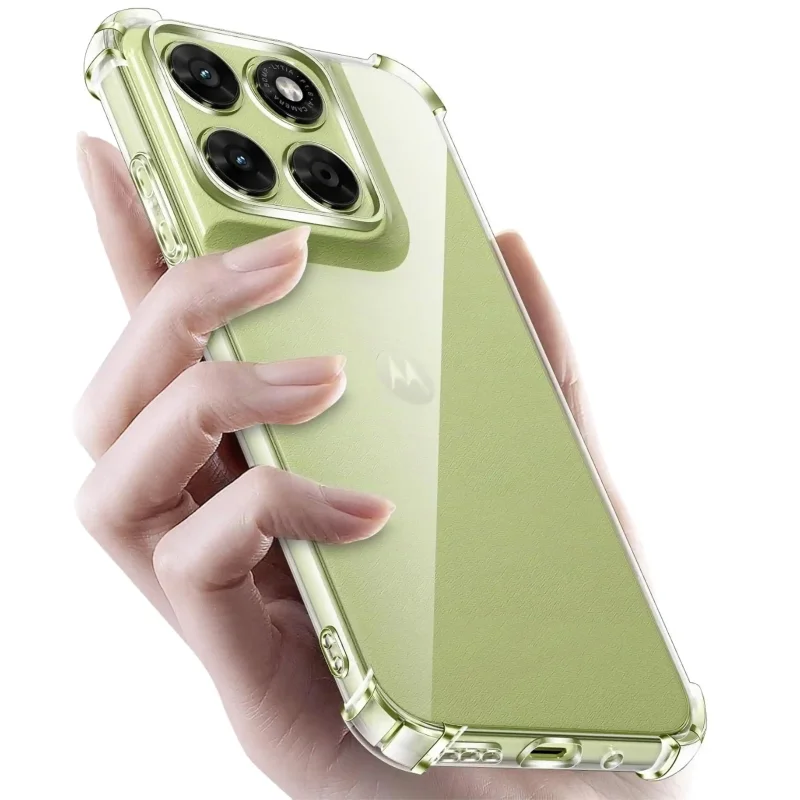 Motorola Moto G67 | G77 5G w przezroczystym etui – elegancki wygląd smartfona w dłoni