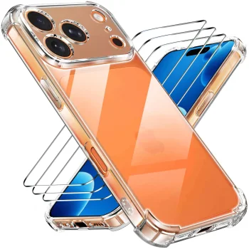 Etui do iPhone 17 Pro | 18 Pro przezroczyste z zestawem 3 szkieł