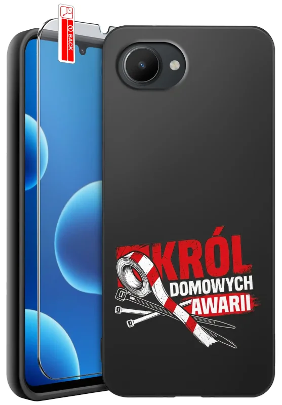 Etui dla Taty do Realme C30 z nadrukiem Król domowych awarii i szkłem hartowanym 9H