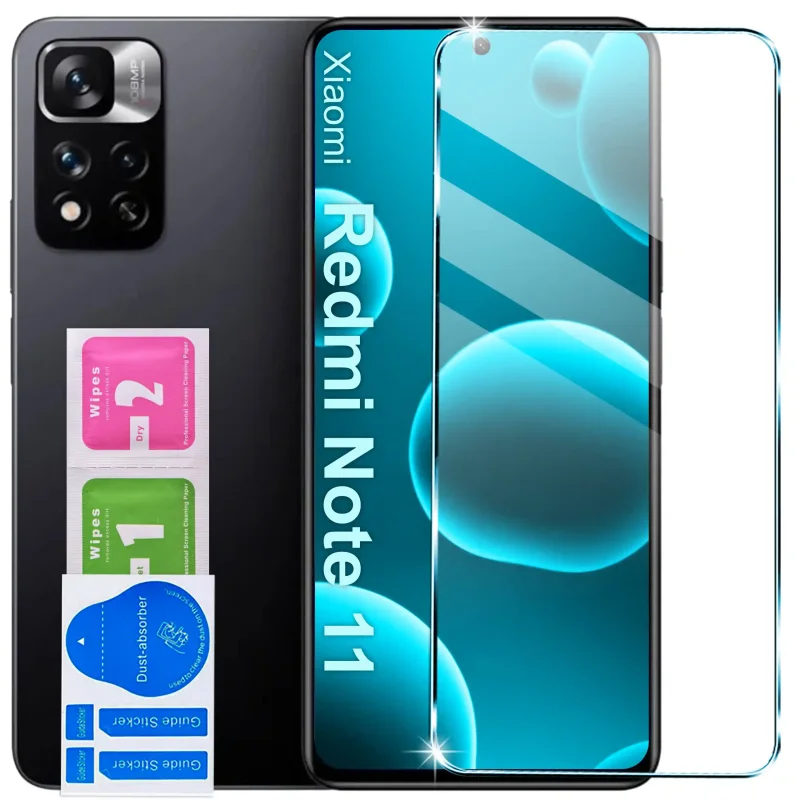 Szkło hartowane 9H do Xiaomi Redmi Note 11 | 11S: zestaw ochronny z akcesoriami montażowymi