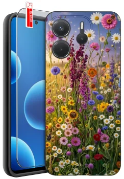 Etui do Xiaomi Redmi Note 14 4G różne wzory wakacyjne ze szkłem