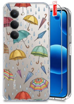 Etui do Xiaomi Redmi 15 4G | 5G przezroczyste różne wzory jesienne ze szkłem
