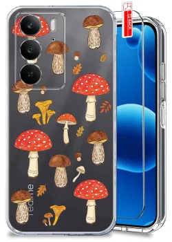 Etui do Realme C75 przezroczyste różne wzory jesienne ze szkłem