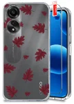Etui do Oppo A78 4G przezroczyste różne wzory jesienne ze szkłem