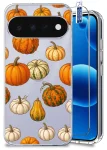 Etui do Google Pixel 11 Pro przezroczyste różne wzory jesienne ze szkłem
