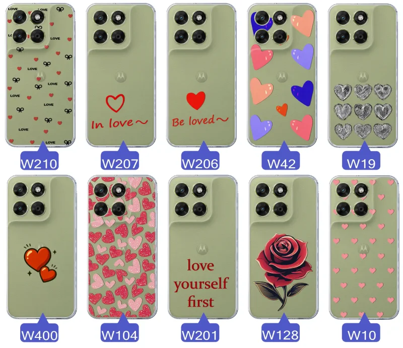 Różne wzory walentynkowe na case do Motorola Moto G67 | G77 5G: motywy miłosne: serca, romantyczne napisy, kwiaty, misie