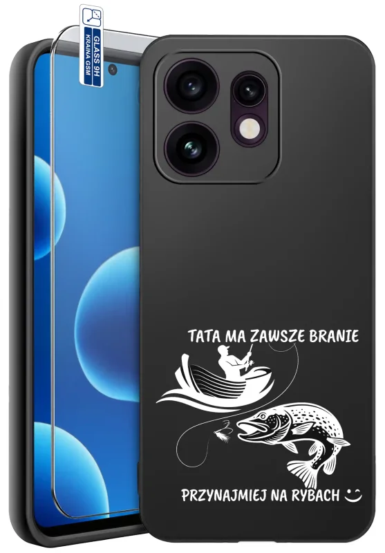 Etui dla Taty do Oppo Reno 16 | 16 5G z nadrukiem wędkarskim i szkłem hartowanym 9H
