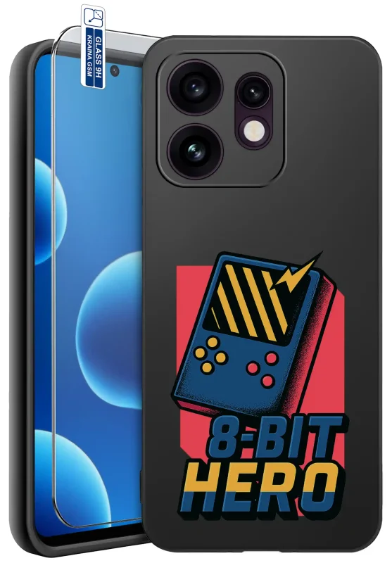 Etui dla gracza do Oppo Reno 16 | 16 5G z motywem 8-BIT HERO oraz szkłem hartowanym 9H