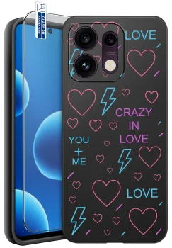 Etui do Oppo Reno 16 Pro 5G różne wzory walentynkowe ze szkłem