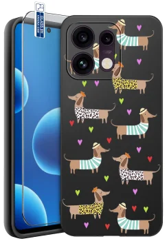 Etui do Oppo Reno 16 Pro 5G różne wzory z psem ze szkłem