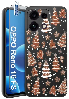 Etui do Oppo Reno 16 F | 16 FS 5G różne wzory świąteczne ze szkłem