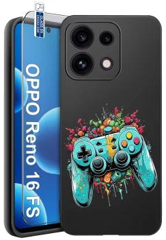 Etui do Oppo Reno 16 F | 16 FS 5G różne wzory dla gracza ze szkłem