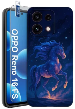Etui do Oppo Reno 16 F | 16 FS 5G różne wzory z koniem ze szkłem