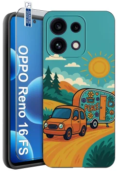 Etui do Oppo Reno 16 F | 16 FS 5G różne wzory z autem ze szkłem