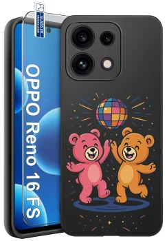 Etui do Oppo Reno 16 F | 16 FS 5G różne wzory z misiem ze szkłem