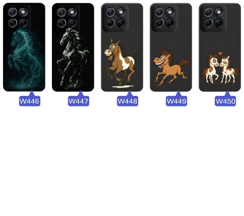 Różne wzory z koniem na etui do Motorola Edge 70 Fusion: różne motywy dla fanów koni