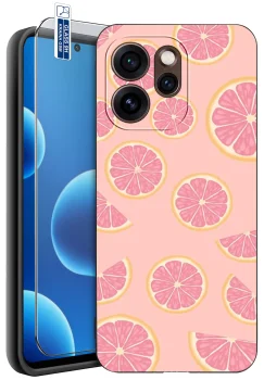 Etui do Oppo Reno 15 Pro 5G różne wzory z owocami ze szkłem