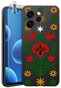 Etui do Oppo Reno 15 Pro 5G różne wzory ludowe ze szkłem