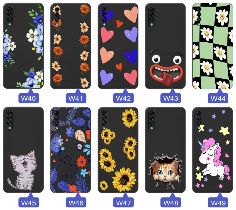 Kolekcja etui z fajnym wzorem do Samsung Galaxy A50 | A30s: śmieszne, fajne, kolorowe