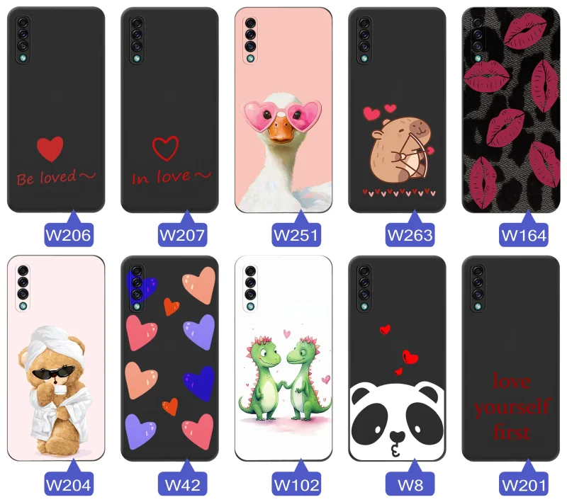 Różne walentynkowe etui do Samsung Galaxy A50 | A30s: wzory z sercami, napisami love, zwierzętami