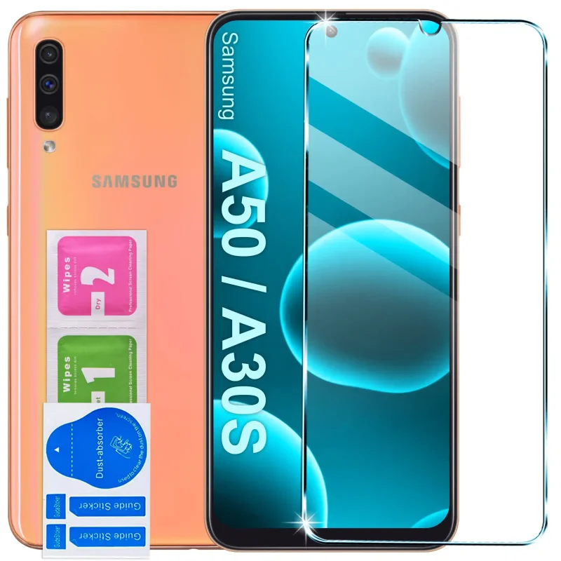 Szkło hartowane 9H do Samsung Galaxy A50 | A30s: zestaw ochronny z akcesoriami montażowymi