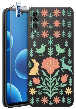 Etui do Samsung Galaxy A50 | A30s różne wzory ludowe ze szkłem