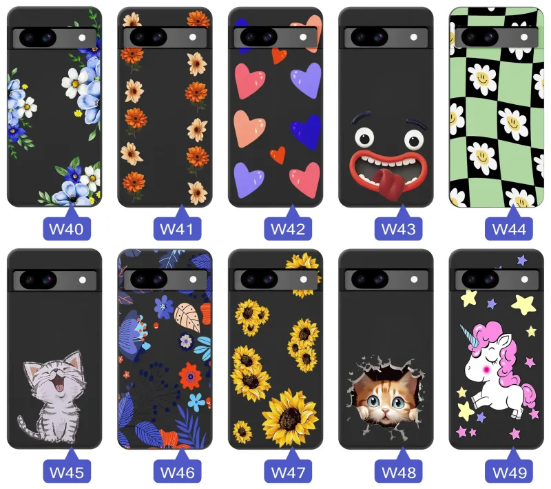 Kolekcja etui z fajnym wzorem do Google Pixel 8A: śmieszne, fajne, kolorowe