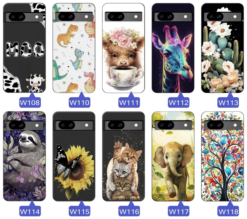 Fajne wzory na etui Google Pixel 8A: koty, auta, dla gracza, zwierzęta