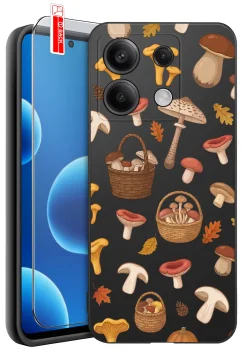 Etui do Xiaomi Redmi Note 14S różne wzory jesienne ze szkłem