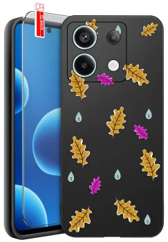 Etui do Xiaomi Redmi Note 13 Pro 4G różne wzory jesienne ze szkłem