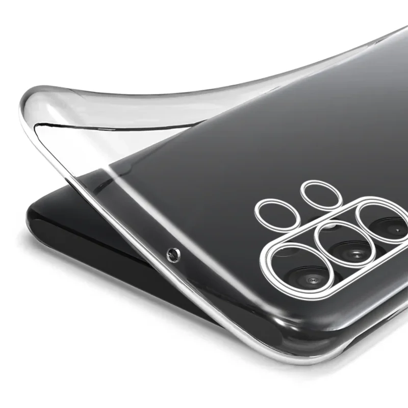 Elastyczne bezbarwne etui do Samsung Galaxy A32 4G pokazujące giętką konstrukcję