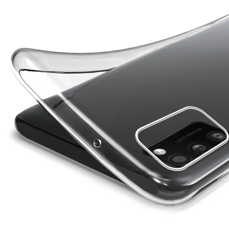 Elastyczne bezbarwne etui do Samsung Galaxy A41 pokazujące giętką konstrukcję