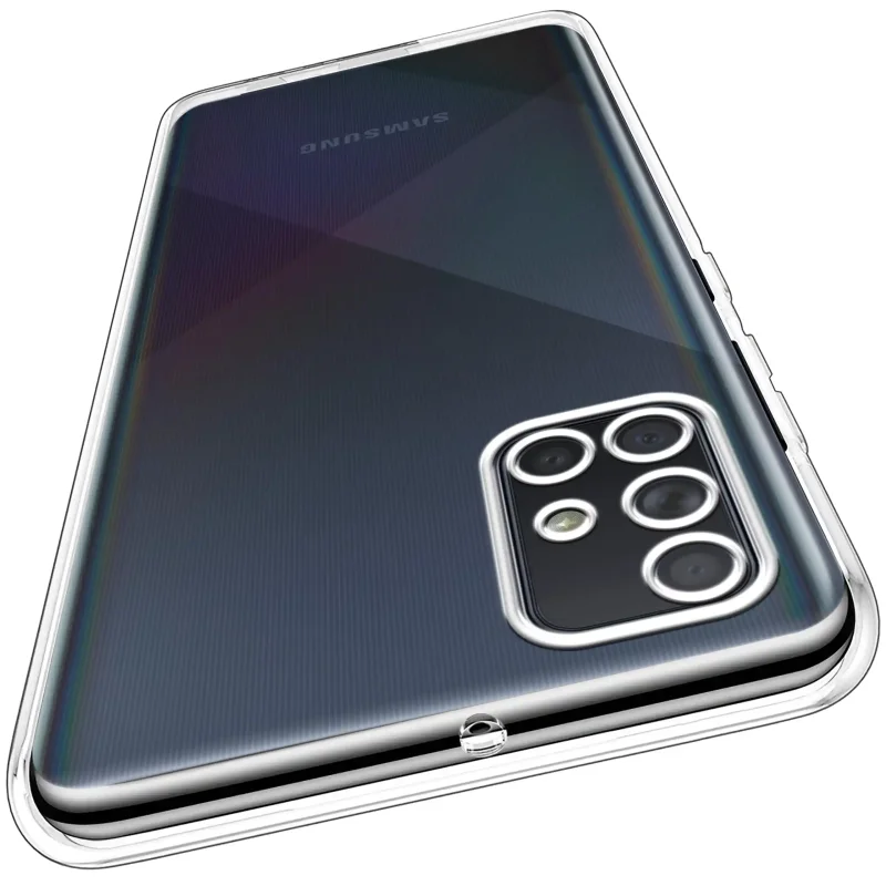 Bezbarwne etui do Samsung Galaxy A51 z osłoną wyspy aparatów widok z tyłu