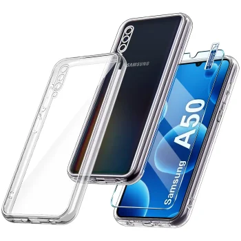 Etui do Samsung Galaxy A50 | A30s bezbarwne wzmacniane ze szkłem