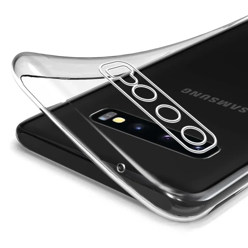 Elastyczne bezbarwne etui do Samsung Galaxy S10 pokazujące giętką konstrukcję